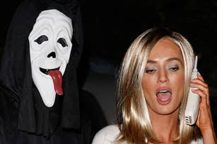 Tom Sandoval and Victoria Lee Robinson dressed as Scream characters for Halloween 2024