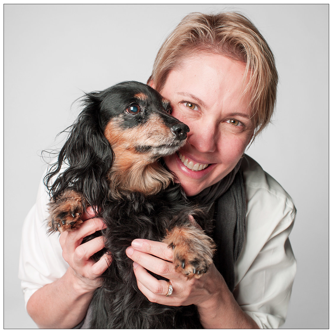 image of amanda with her dog lily