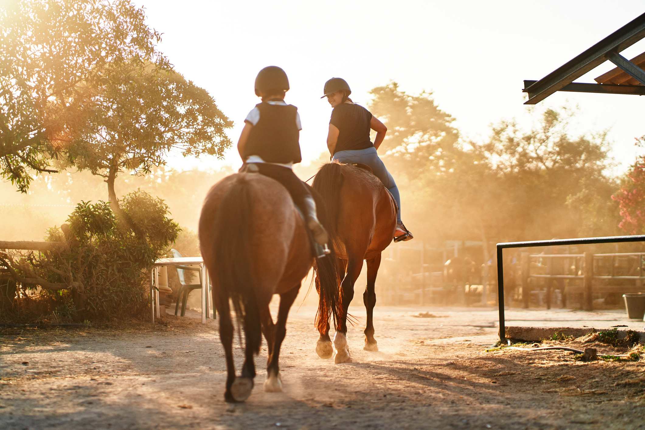 People on horses