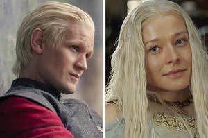 Left: Daemon Targaryen; Right: Rhaenyra Targaryen